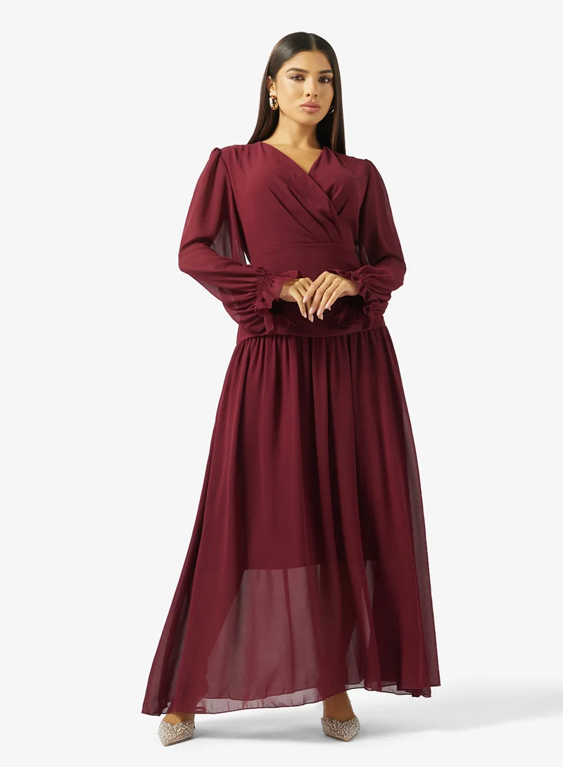 خزانة Puff Sleeve A-line Dress
